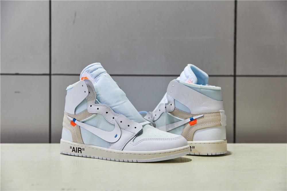 PK GOD X YIFU RETAIL FACTORY X NIKE X OFF WHITE-AIR JORDAN 1-TRIPLE WHITE ready limited